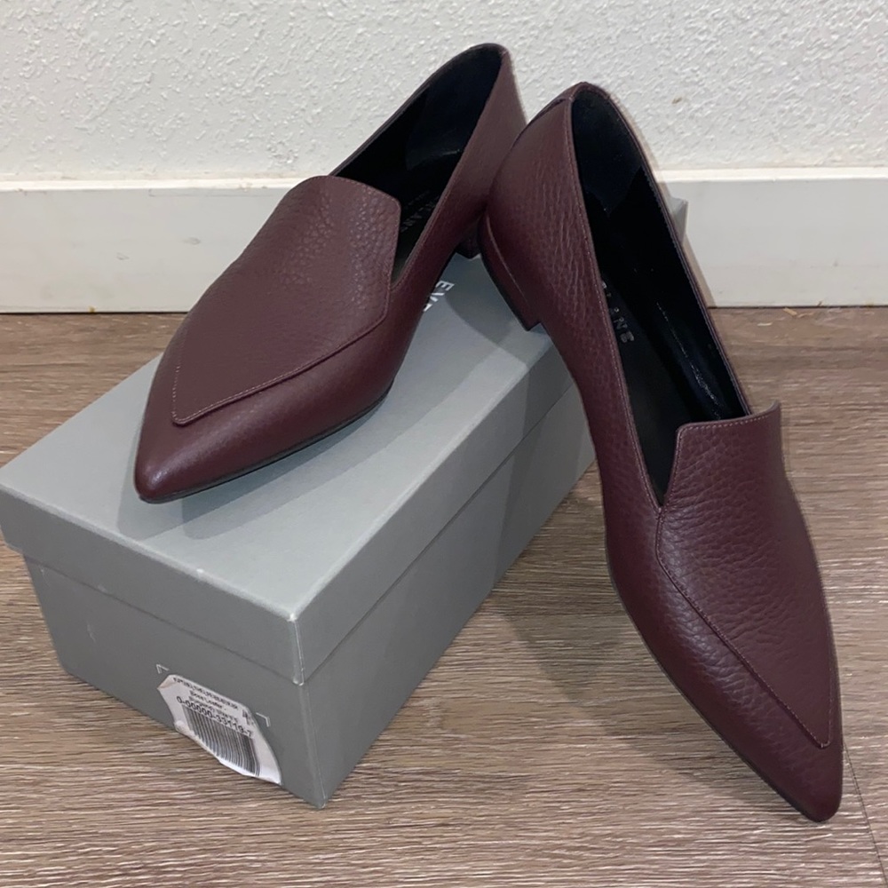 New Everlane The Boss loafers in burgundy size 8.5